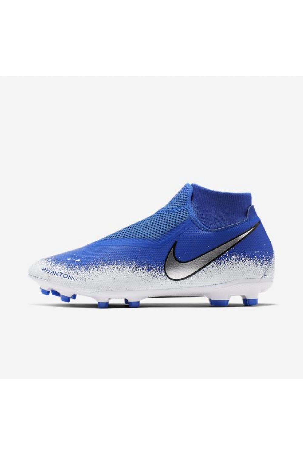 nike phantom azul e branco